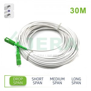 Indoor drop cable patch cord SC/APC 30M