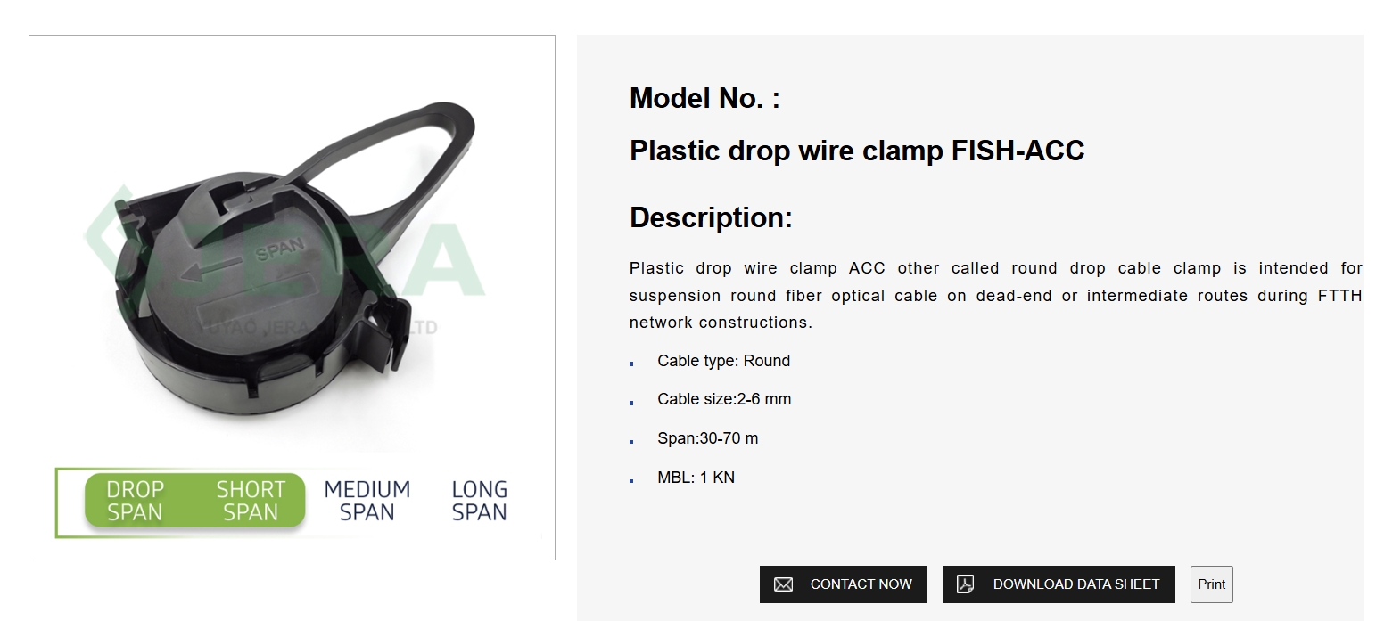 Plastic drop wire clamp FlSH-ACC