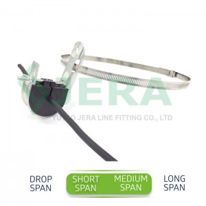 Suspension clamp for ADSS Cable, J hook