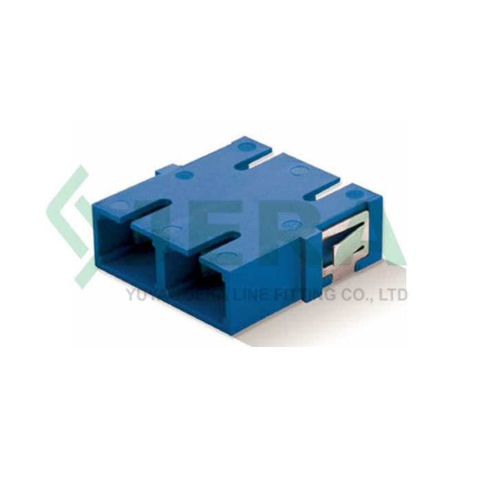Fiber optic LC/UPC duplex adapter