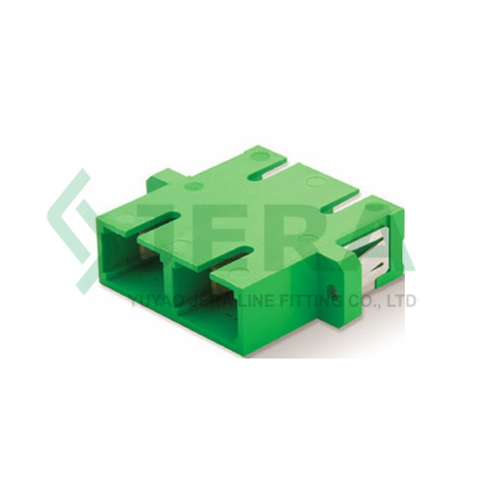 Fiber optic LC/UPC duplex adapter
